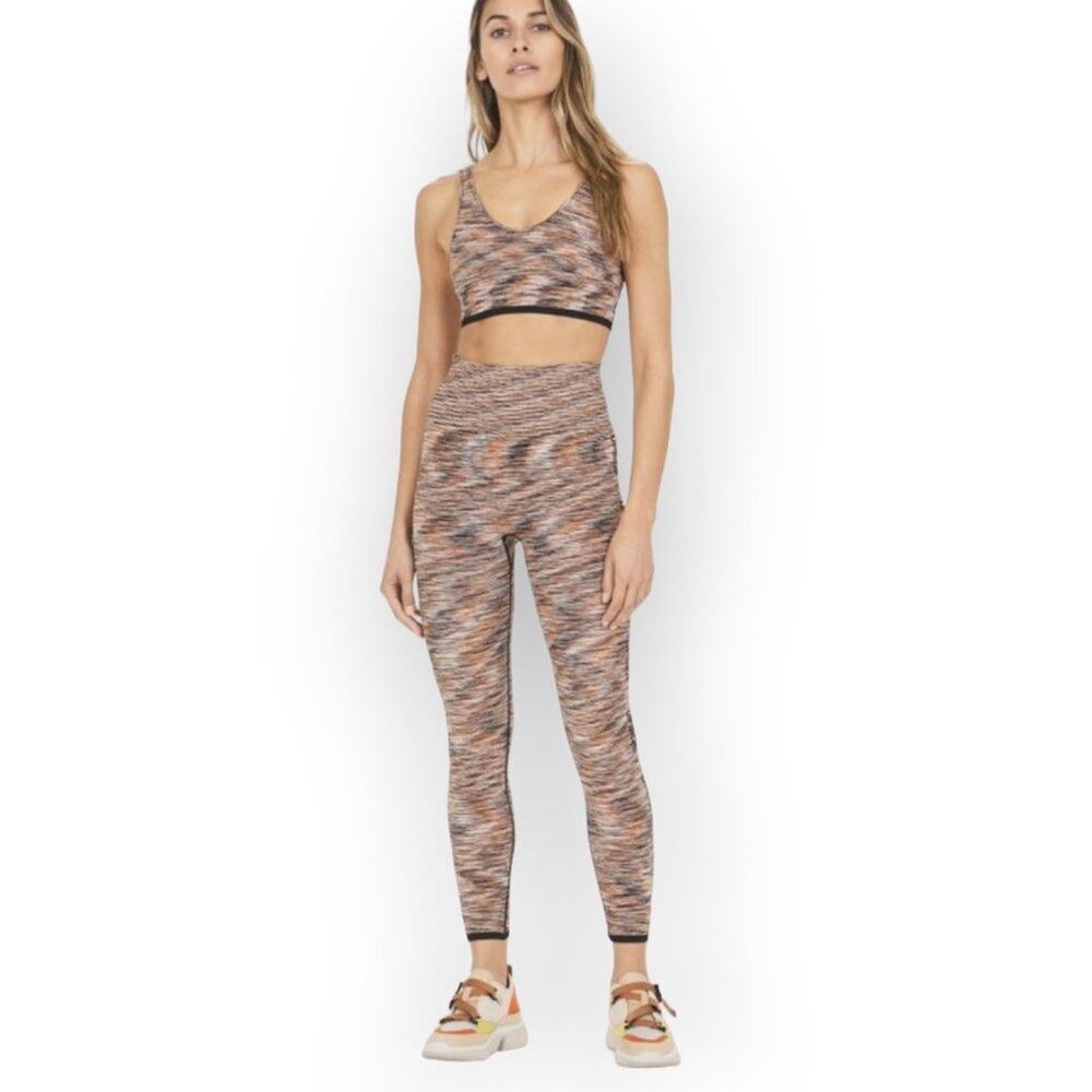 The Upside Budi Seamless Bra and 7/8 Yoga Pant SET SIZE M L Cinnamon Leggings